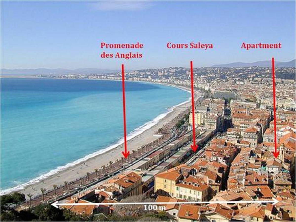 La Croix - F3, Terrasse Vue Panoramique, Vieux-Nice Old Town And Terrace Eksteriør bilde